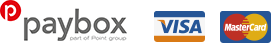 Paiement par Carte Bleue (Visa ou Mastercard) sécurisé par Paybox.