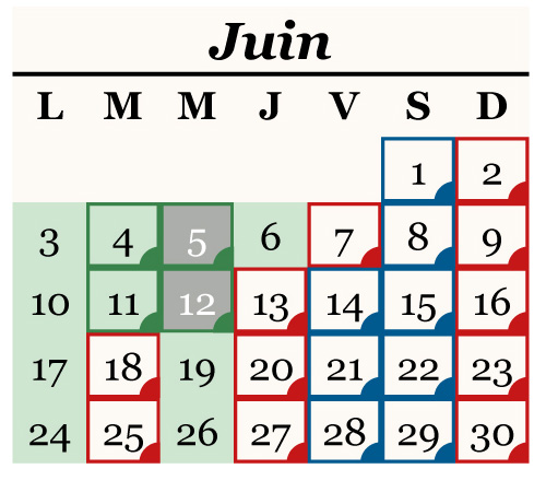 calendrier puy du fou juin
